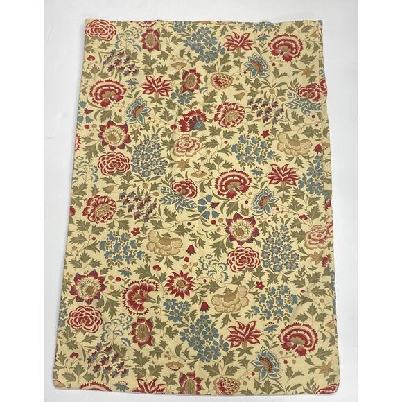 L.L. Bean Flannel Pillow Case Standard 100% Cotton Jacobean Floral - Picture 1 of 4